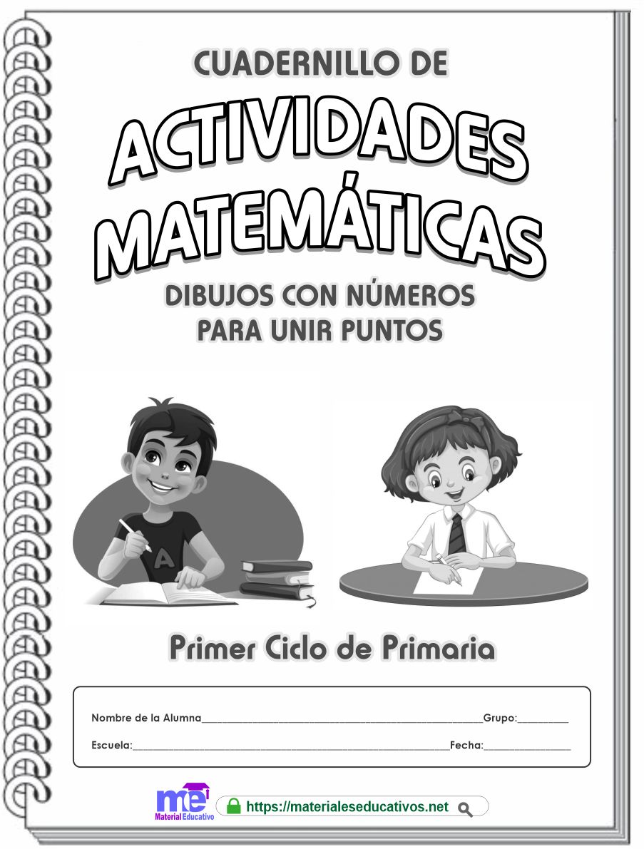 Matemática Cuaderno de dibujos para unir puntos Primer grado primaria