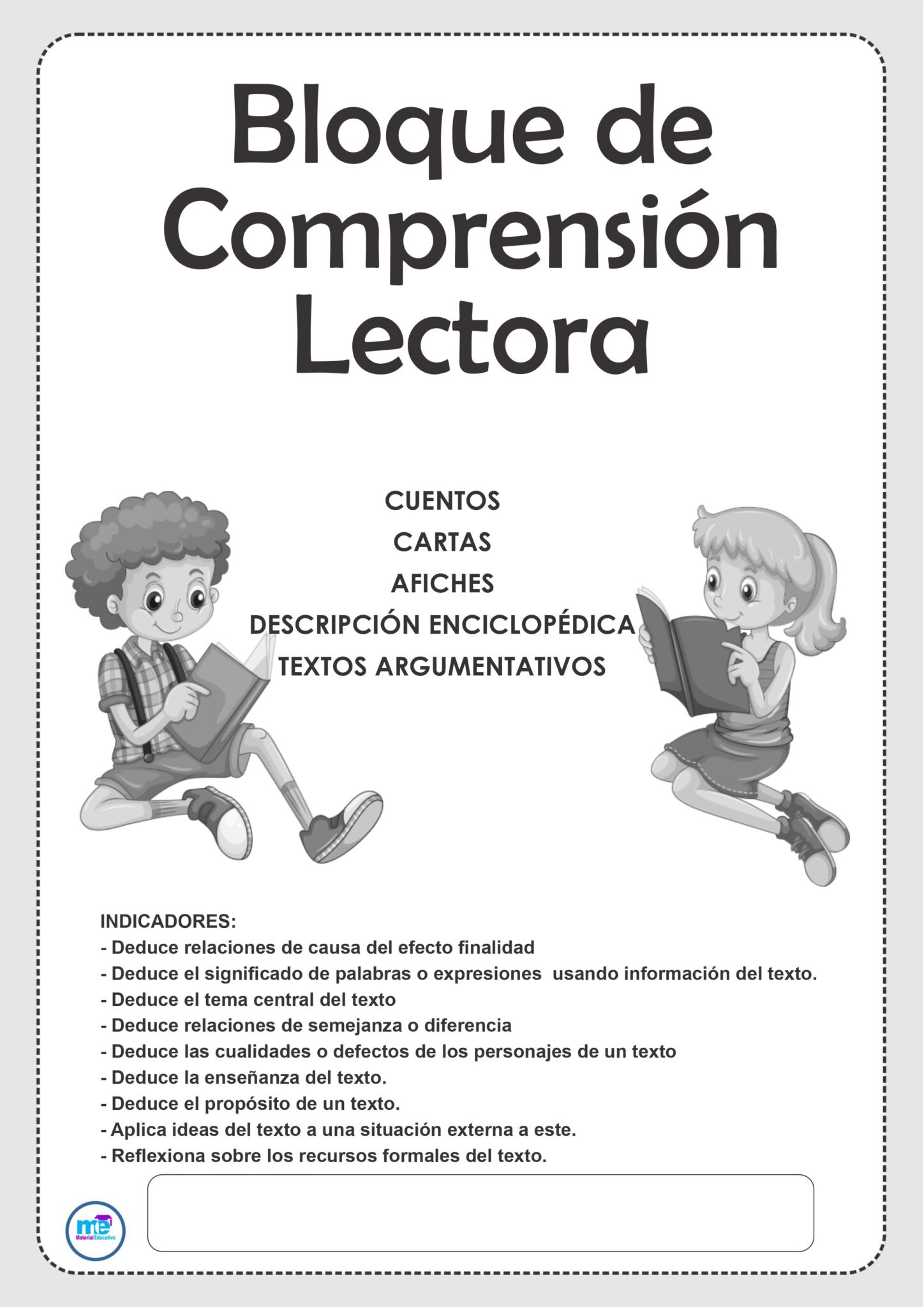 Cuadernillo Bloque De Comprensi N Lectora Y B Sico Materiales