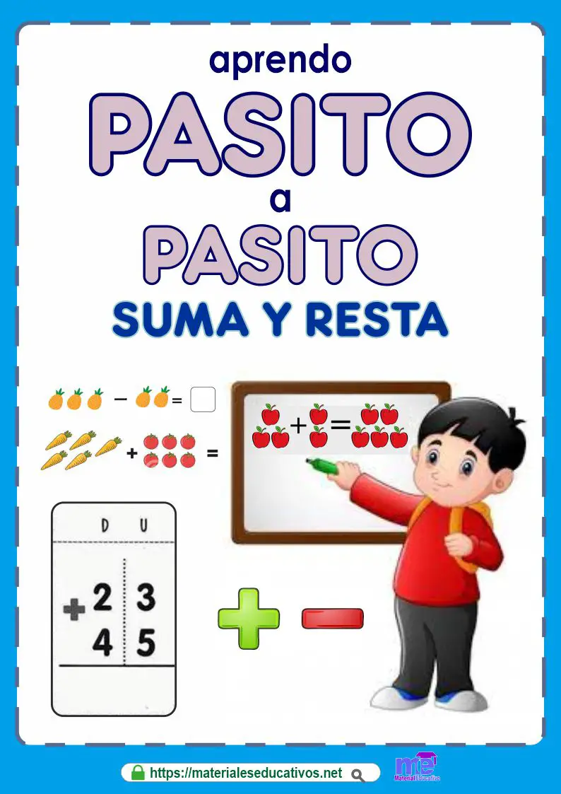 CUADERNO PASITO A PASITO SUMA Y RESTA Materiales Educativos