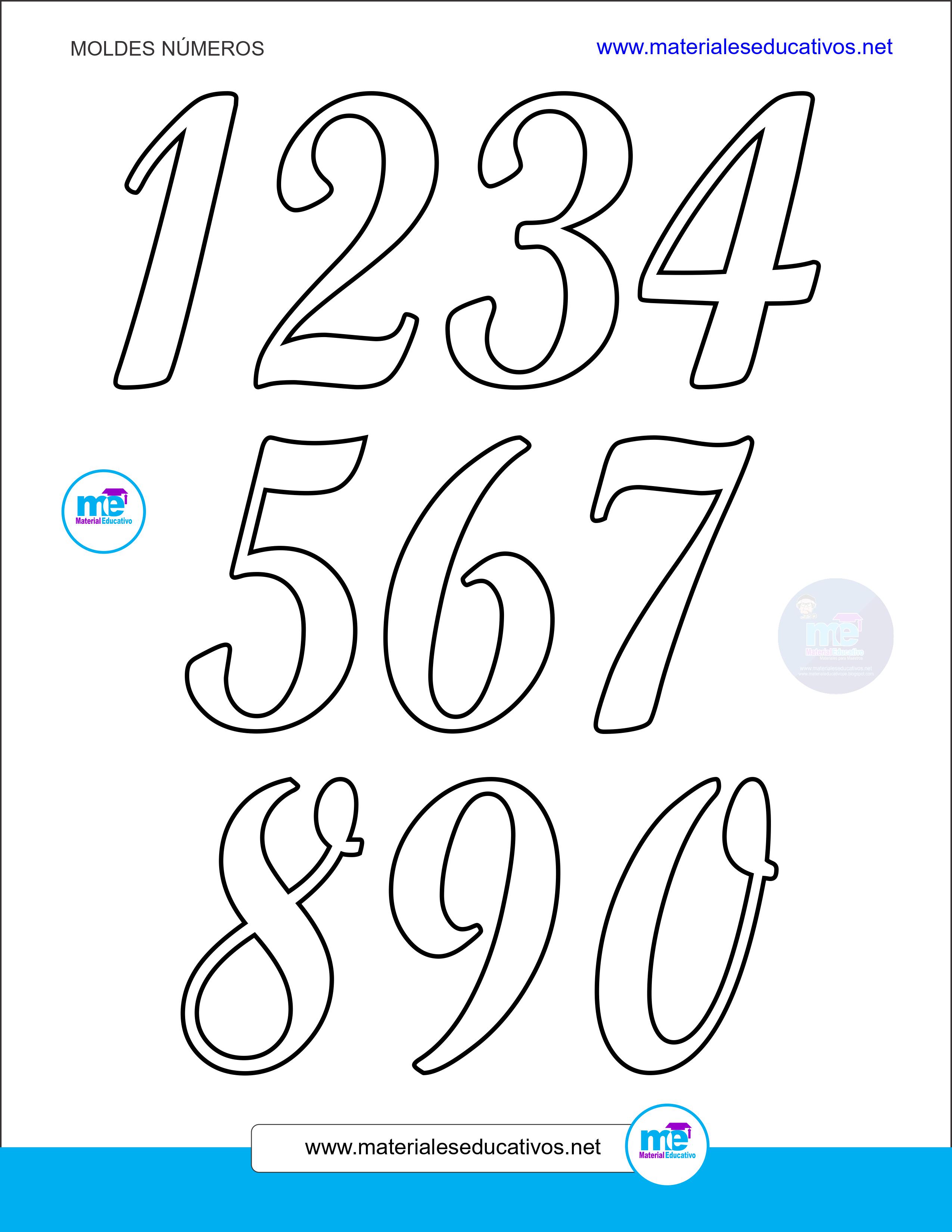 Moldes De N Meros Para Imprimir Material Educativo