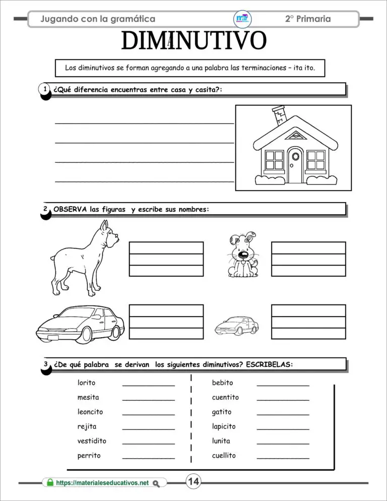 Cuaderno Ejercicios de Gramática Español 2 Primaria Materiales