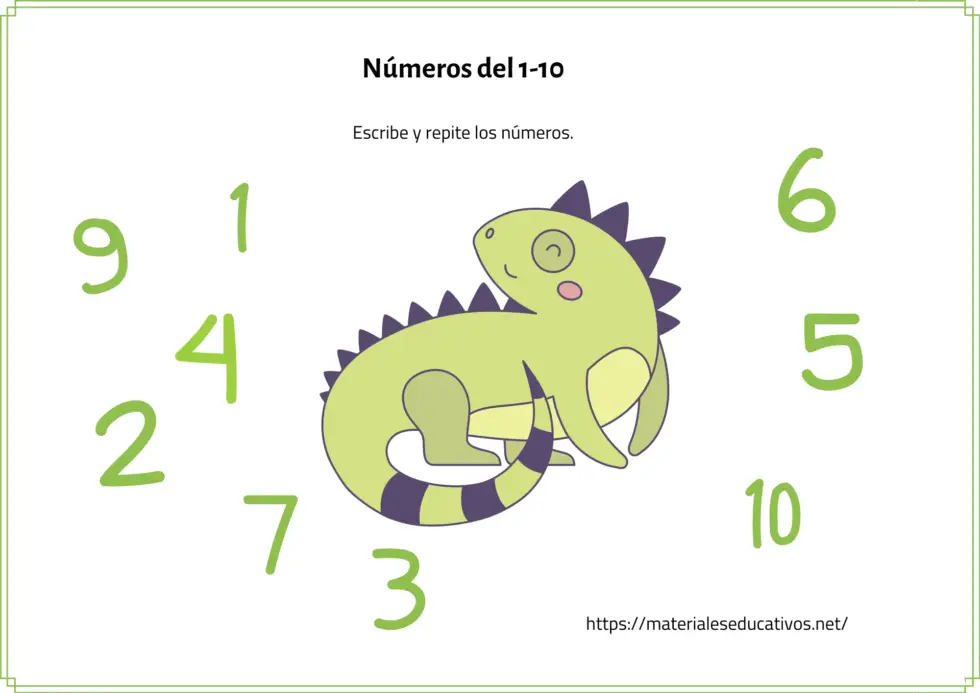 Plantillas Para Trabajar El Trazo De Los Numeros Del Al Para Nivel