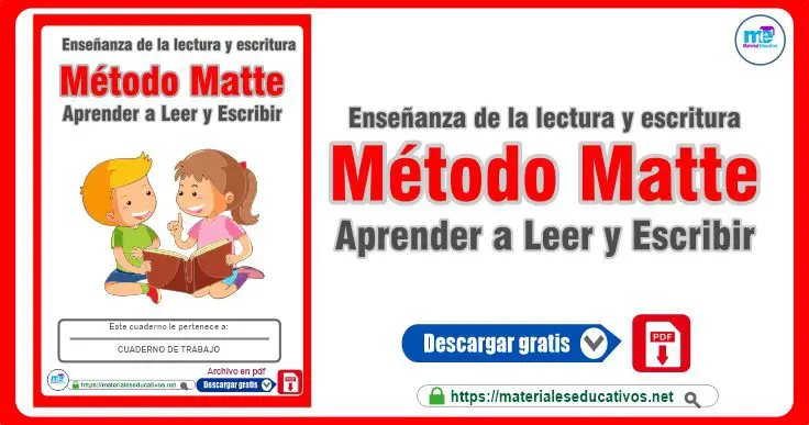 Cuaderno Método Matte Aprender a Leer y Escribir