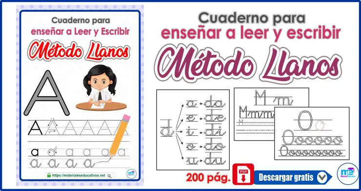 Fichas Método Llanos para enseñar a leer y escribir