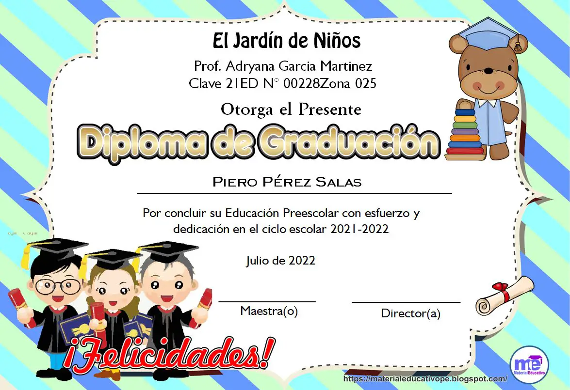 Diploma de Graduación Modelo 3