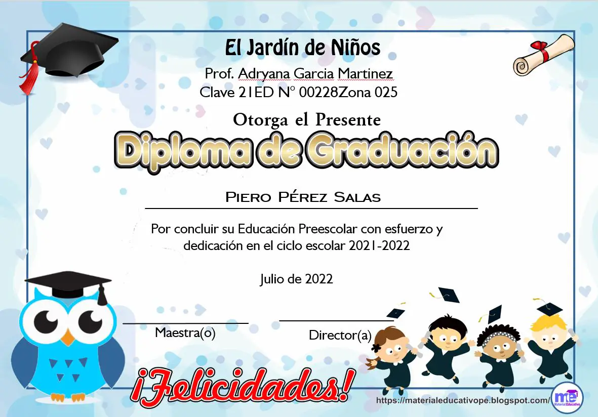 Diploma de Graduación Modelo 4