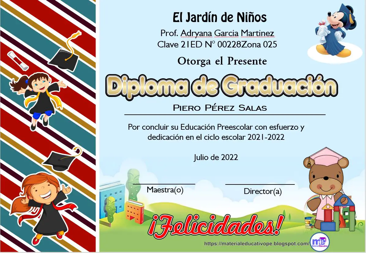 Diploma de Graduación Modelo 5