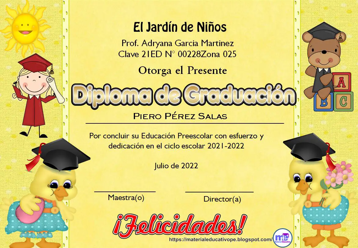 Diploma de Graduación Modelo 6