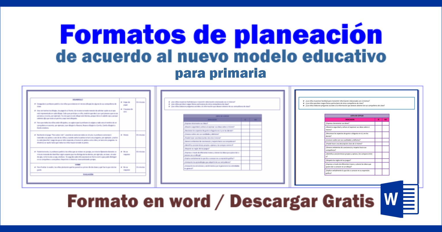 Ejemplo Planeacion De Primaria Nuevo Modelo Educativo How To Plan El