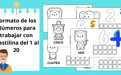 Formato de los Numeros para Trabajar con Plastilina del 1 al 20
