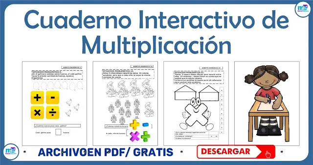 Cuaderno Interactivo de Multiplicación para infantil