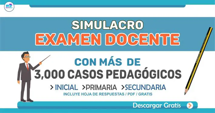 SIMULACRO DE EXAMEN DOCENTE CON MÁS DE 3000 CASOS PEDAGÓGICOS