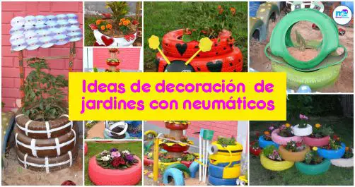 Colección de ideas de decoración de jardines con neumáticos