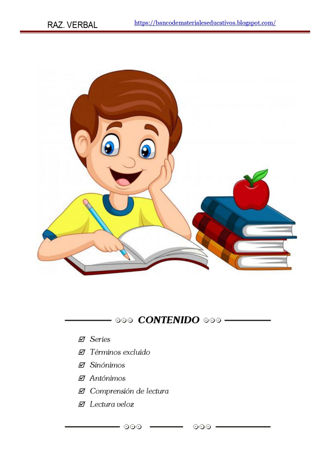 Cuaderno De Razonamiento Verbal Primer Grado Primaria