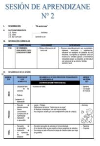 SESIONES DE APRENDIZAJE INICIAL 3 AÑOS - Materiales Educativos