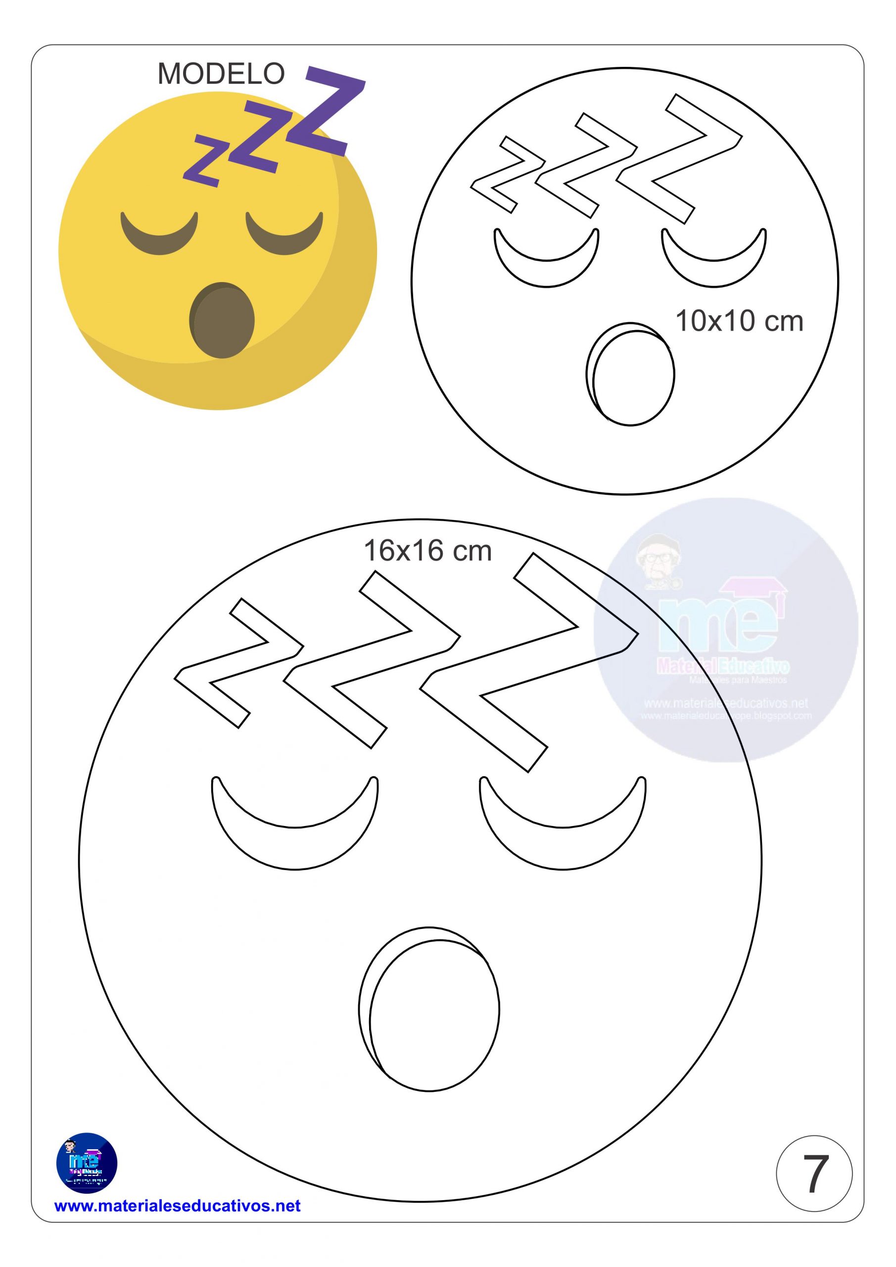 Moldes Plantillas Emoji 8 I Materiales Educativos Gratis