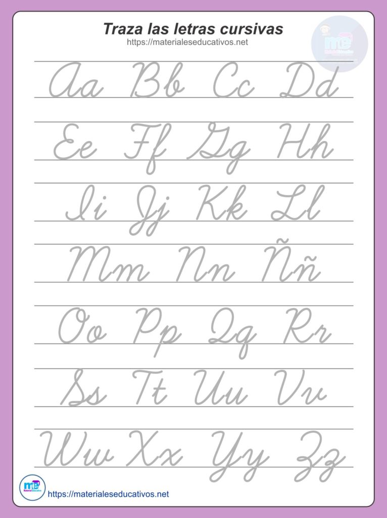 Traza Las Letras May sculas Y Min sculas Del Abecedario Materiales 