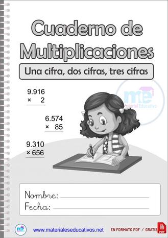 Multiplicación de 3 cifras worksheet