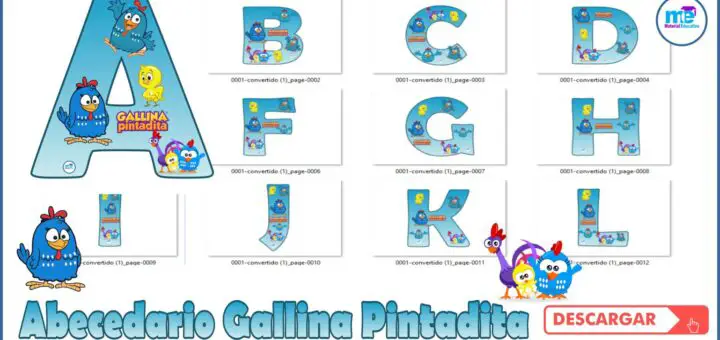 Letras Del Abecedario Gallina Pintadita I Material Educativo