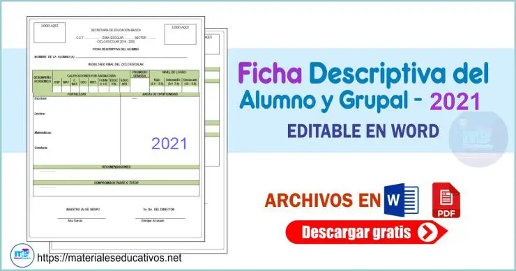 Ficha Descriptiva del Alumno y Grupal 2020-2021