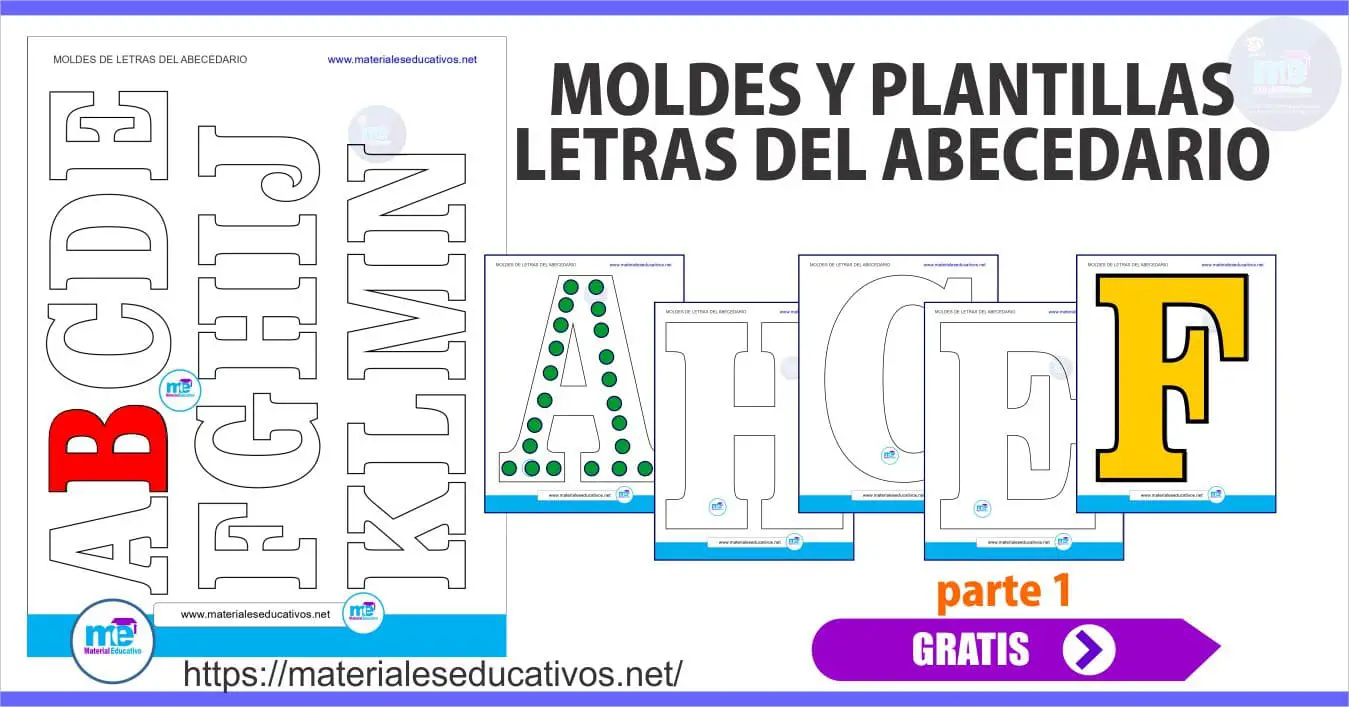 MOLDES Y PLANTILLAS DE LETRAS DEL ABECEDARIO PARTE 1