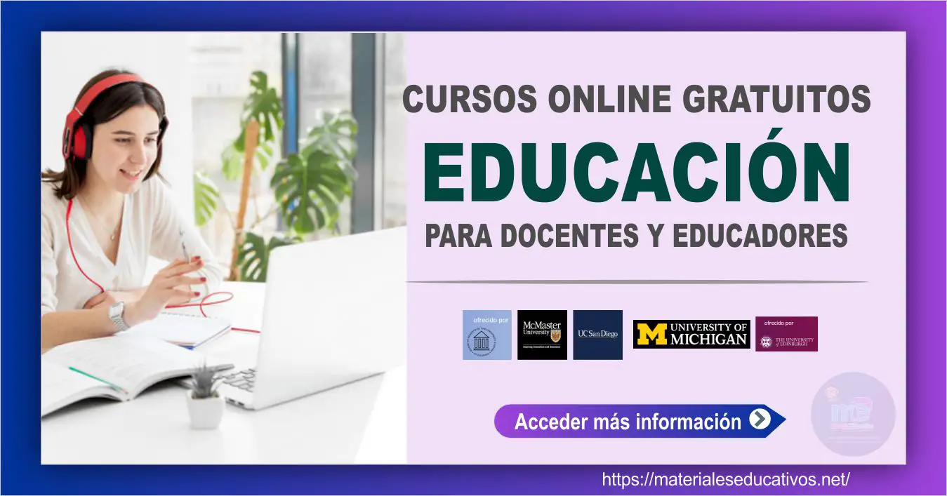 Cursos online gratis para Docentes y Educadores