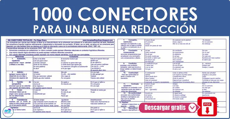 1000 CONECTORES PARA REDACCIÓN DE TEXTOS
