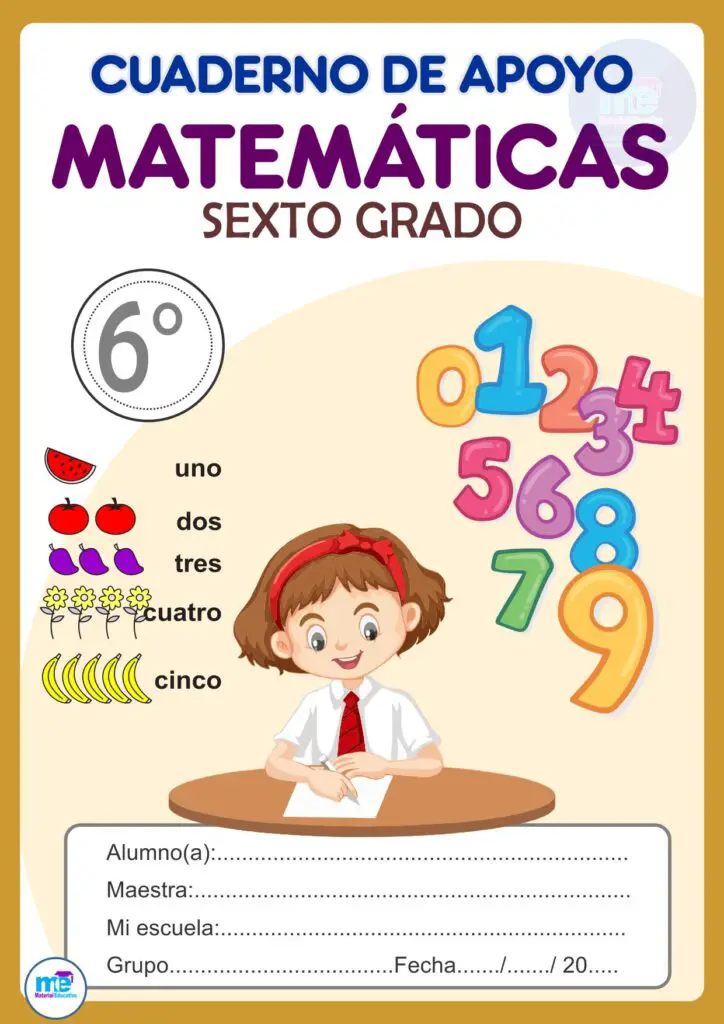 Cuaderno De Apoyo Matematicas 6 Grado Material Educativo