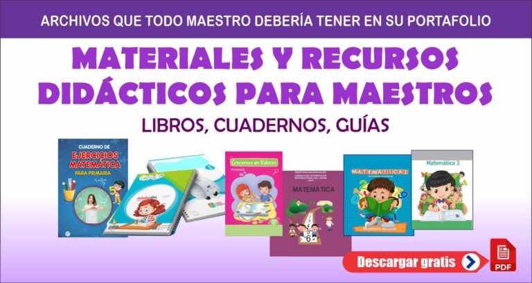 Materiales Educativos y didacticos para maestros 2023