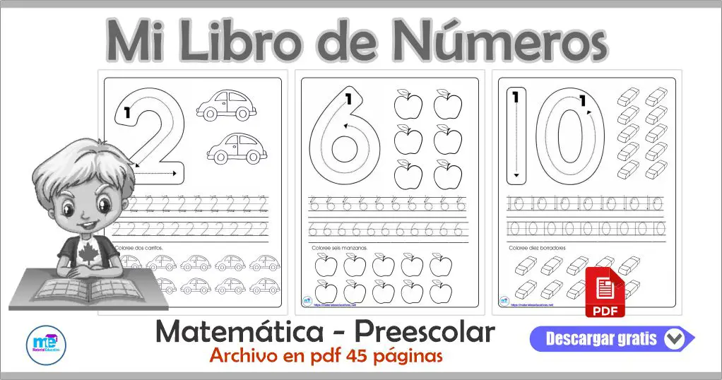 Matemática Mi Libro de números preescolar