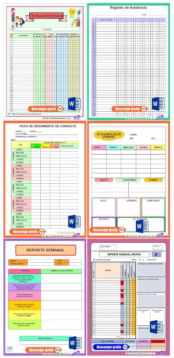 formatos para la evaluación asistencia y seguimiento de la conducta de nuestros alumnos