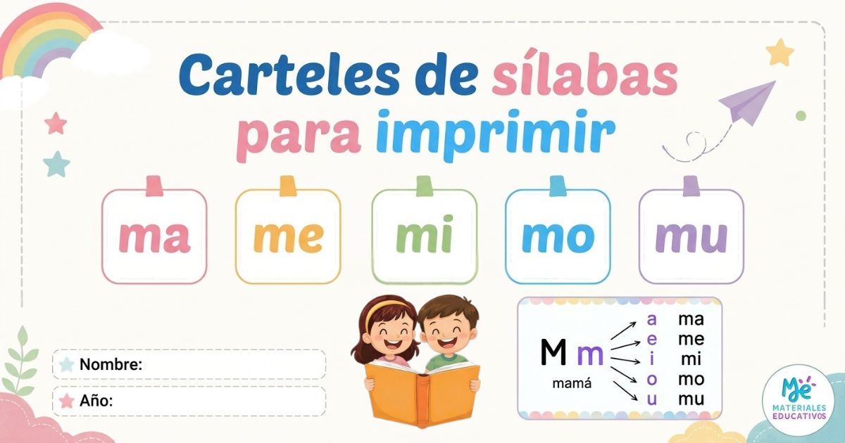 carteles de silabas para imprimir