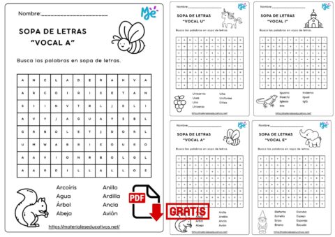 Sopas De Letras Para Imprimir Materiales Educativos