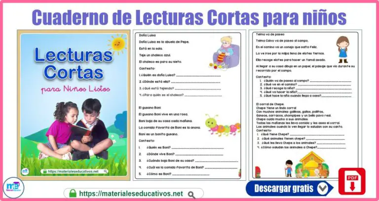 Lecturas Cortas Para NiÑos Listos Materiales Educativos 9930