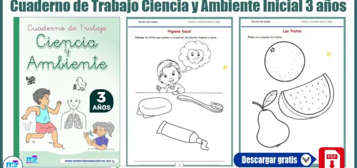 Cuaderno De Trabajo 3 AÑos - Ciencia Y Ambiente