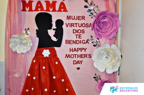 Murales para el dia de la madre flores