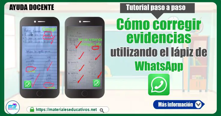 Cómo corregir evidencias utilizando el lápiz de WhatsApp