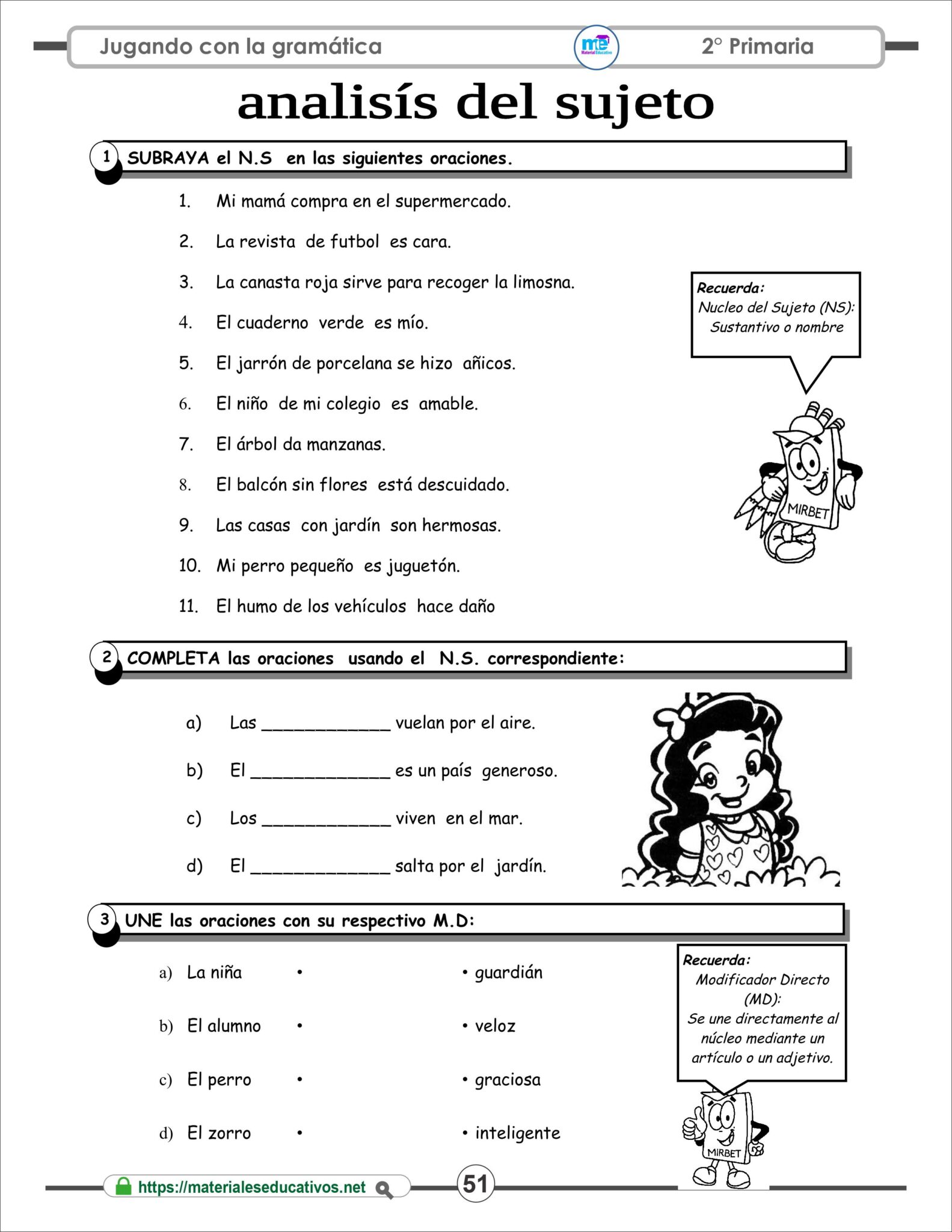 Cuaderno Ejercicios De Gramática Español 2° Primaria Materiales