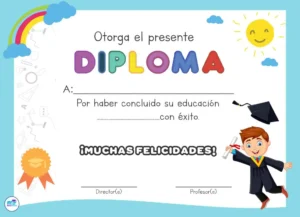 diplomas para niños editables