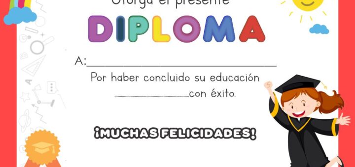 DIPLOMA PARA CIERRE DEL AÑO ESCOLAR