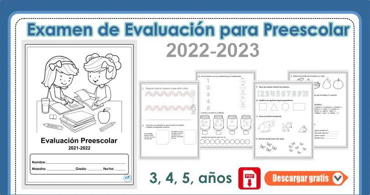 Examen de Evaluación para Preescolar 2022-2023