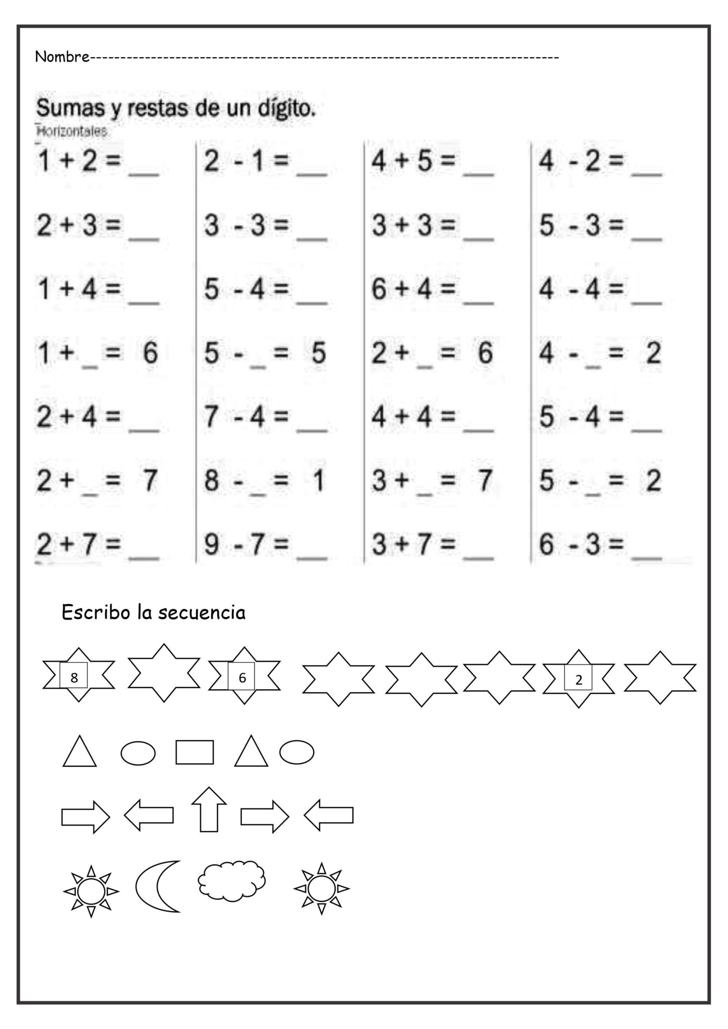 Tareas De Matem Aticas Primer Grado