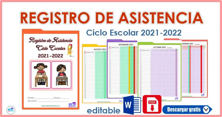 Registro de Asistencia Ciclo Escolar 2021-2022