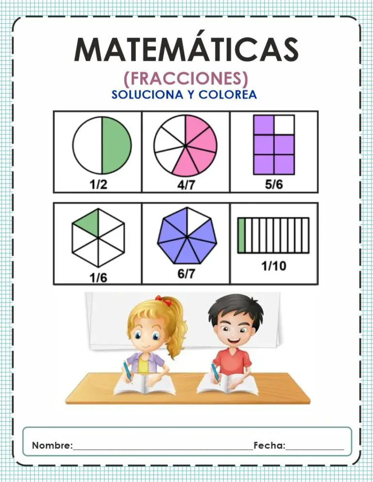 Ejercicios De Fracciones Soluciona Y Colorea Materiales Educativos 1853