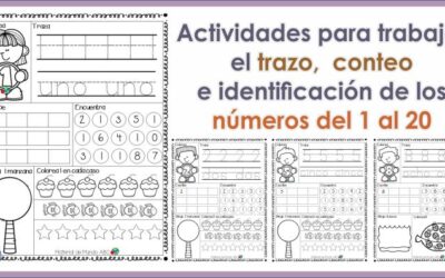 Actividades para trabajar el trazo, conteo e identificación de los números del 1 al 20