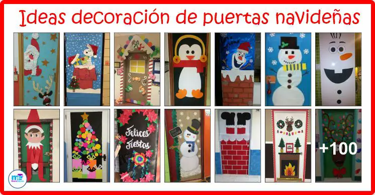 Ideas decoración de puertas navideñas