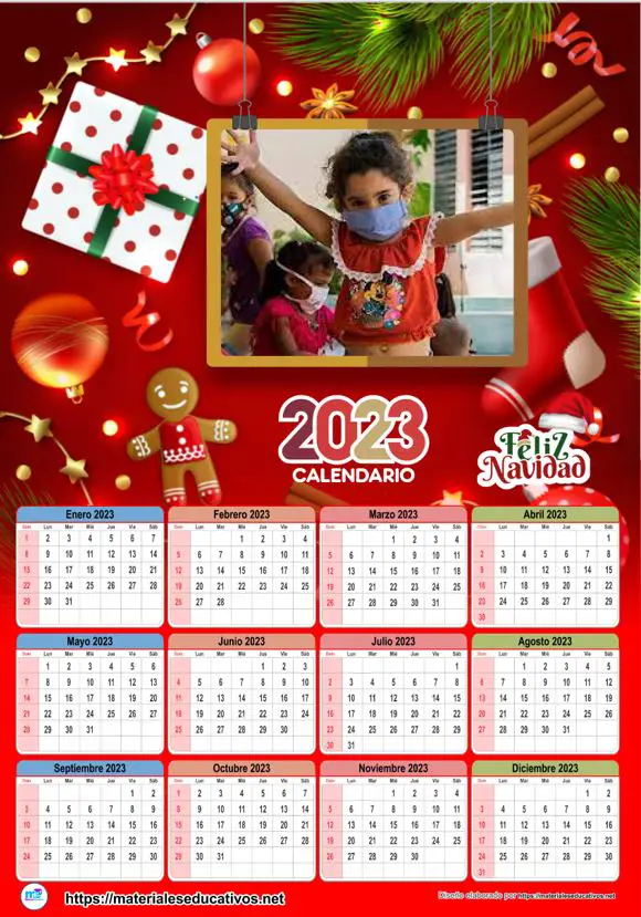 Calendario Editable 2023 Para Imprimir Modelo 10 Materiales Educativos 2263