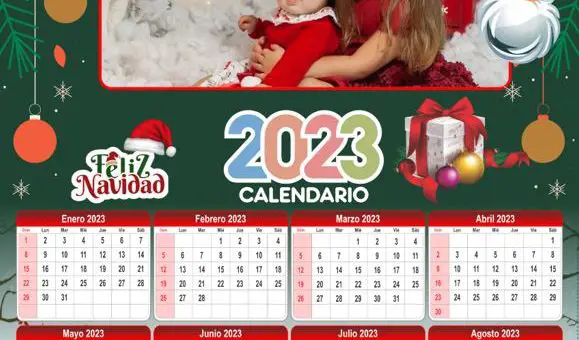 Calendario Editable 2023 Para Imprimir Modelo 10 Mate 3641