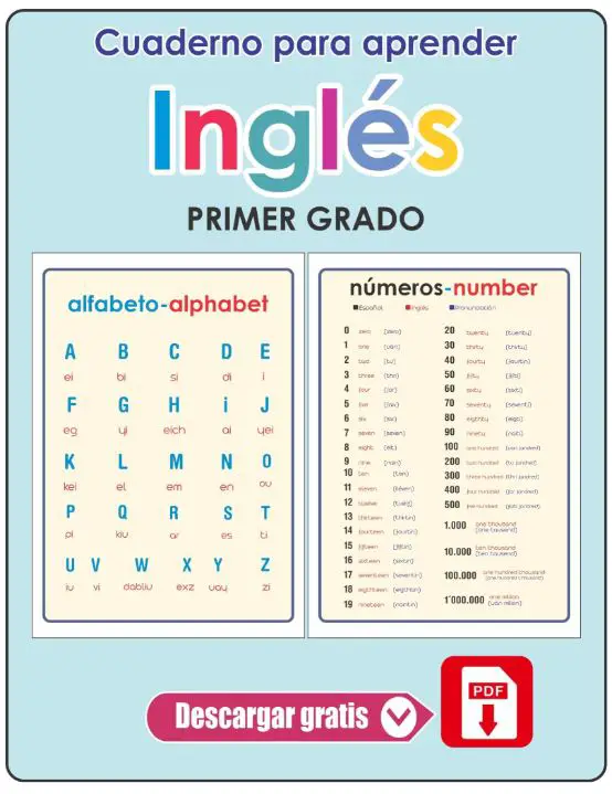 Cuaderno de ejercicios para aprender Inglés primer grado