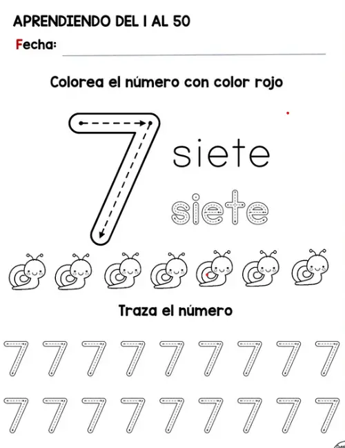 Cuaderno Interactivo para aprender del 1 al 50